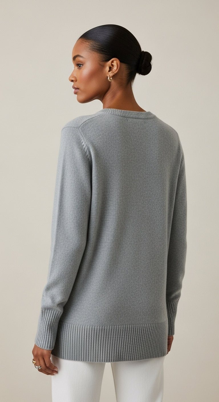 Cashmere oversized crew neck sweater