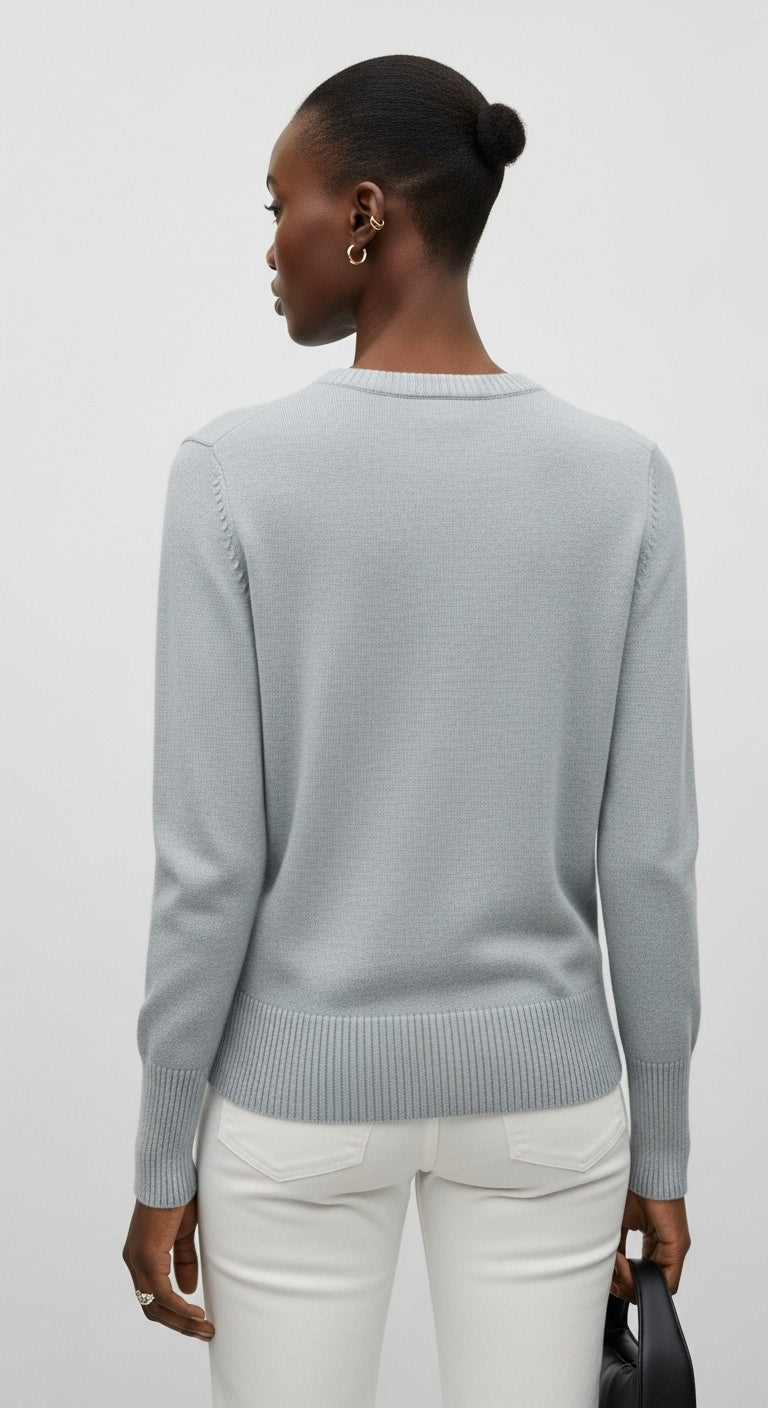 Cashmere oversized crew neck sweater