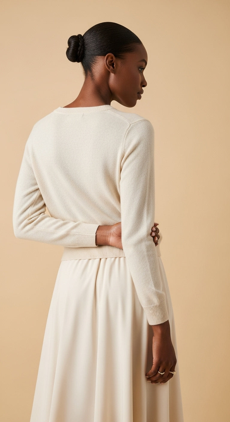White Button-Down Cardigan Sweater